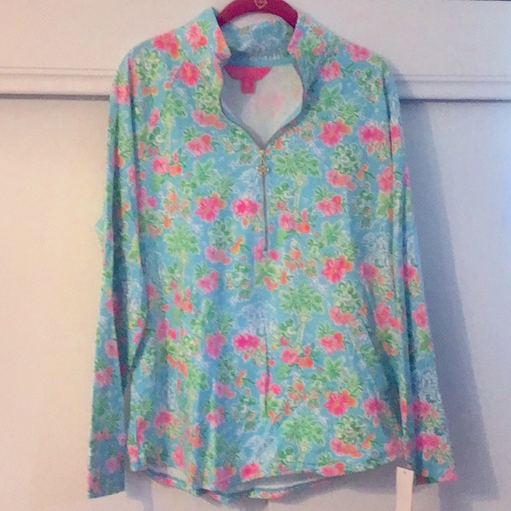 Disney Lilly Pulitzer Blue Ibiza. Zip pullover.